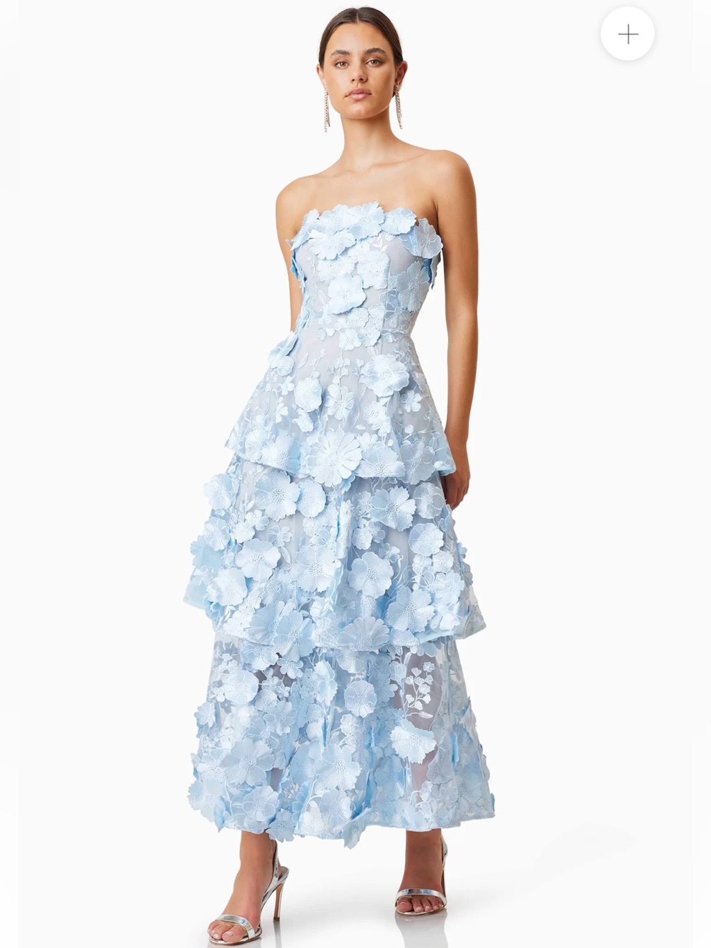 New Elliatt The Roseate Tiered Maxi Light Blue Xl